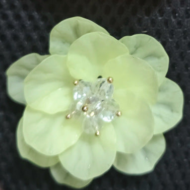 A Double flower, headgear, hairpin, acrylic dyed matte multi-petaled flower S066 hand-sewn flower, jewelry accessories - Mixbatch