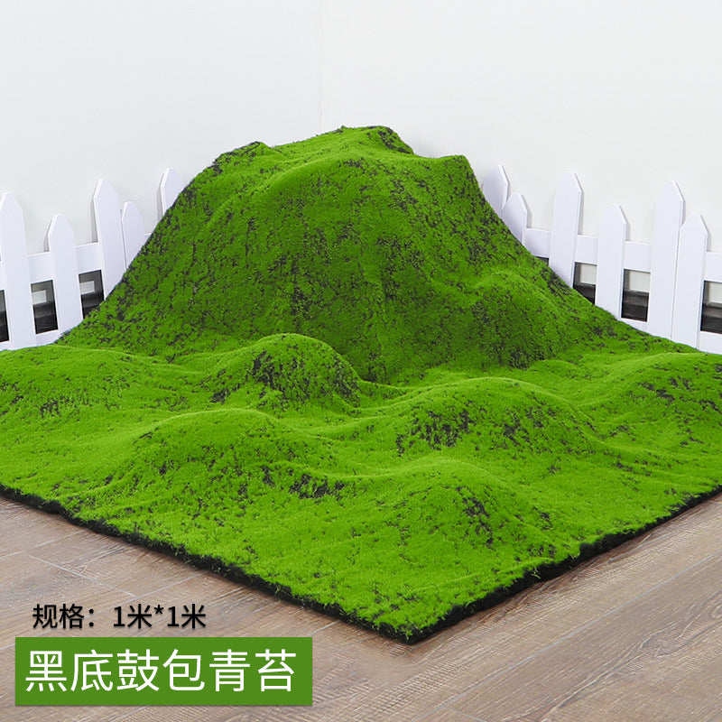 A simulated moss green false moss plant wall moss micro landscape bonsai landscaping decorative lawn turf SIZE: 1M * 1M