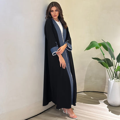Women's Cardigan, Robe, Elegant, Contrasting, Tassel, Long Skirt, Middle East, Muslim, Dubai, Arabia, Spot Cross Border Clothing - Mixbatch