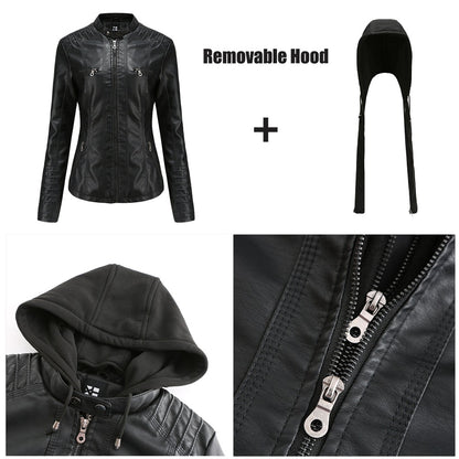 A Ladies PU Leather Jacket