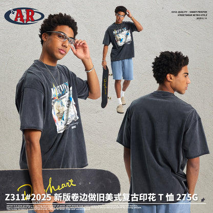 A short-sleeved t-shirt male oversize