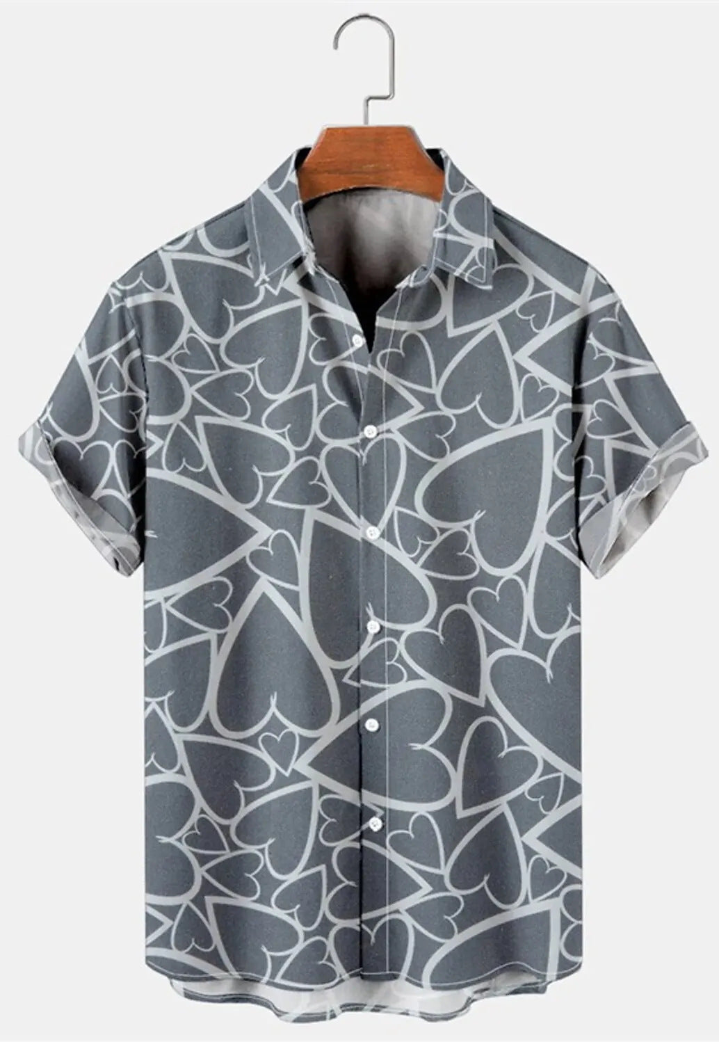 A love pattern short sleeve shirt