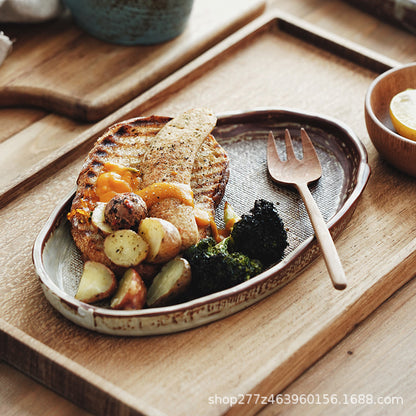 A handmade ceramic cup and saucer set