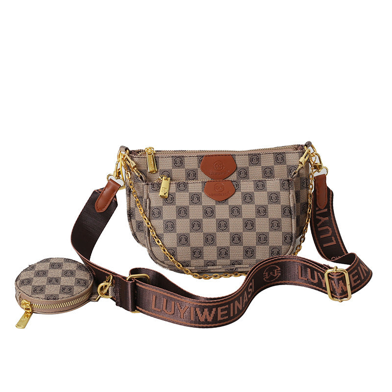 A new high-end printed letters retro shoulder messenger small square bag versatile child and mother bag - Mixbatch