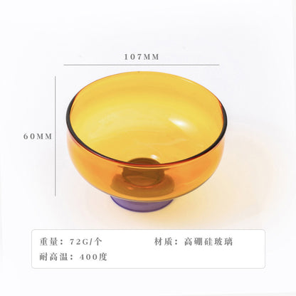 A Household heat-resistant transparent glass bowl, baked egg-beating instant noodle salad bowl, thickened large-capacity Japanese noodle poon soup bowl
