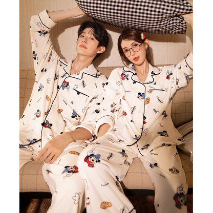 A couple pajamas women's autumn and winter thickened island velvet loungewear suit men