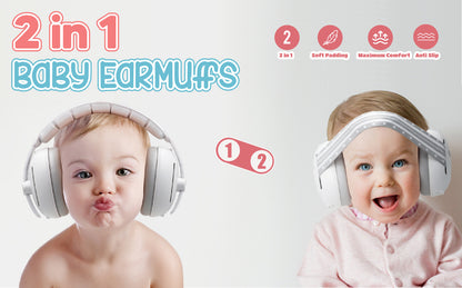 A Baby earmuffs Mini head-mounted anti-noise sleeping children's outdoor airplane anti-noise earmuffs