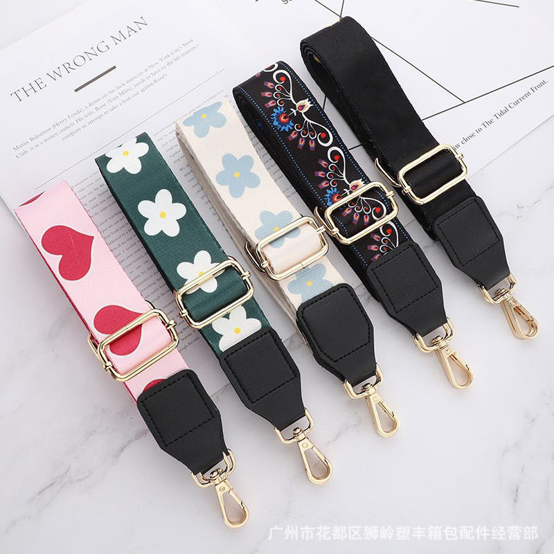 A new bag shoulder strap, lengthened adjustable oblique span, widened canvas bag strap, men's and women's bag transformation replacement strap shoulder strap