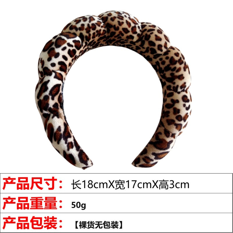 A high cranial top hair accessories women wash face bath clouds sponge headband makeup remover hair band headband