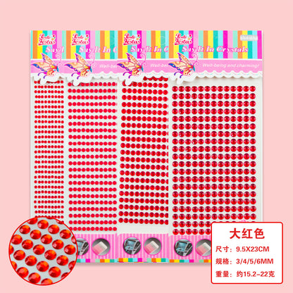 A diamond sticker handmade creative diamond pearl sticker flat bottom diamond decorative car sticker acrylic diamond universal color sticker - Mixbatch