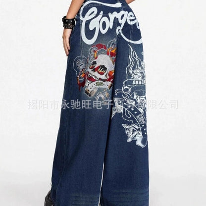A printed jeans
