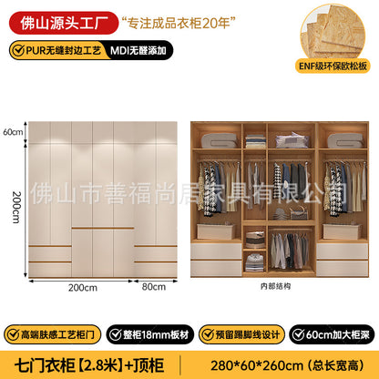 A The solid wood wardrobe with OSB board ENF grade melamine paint finish