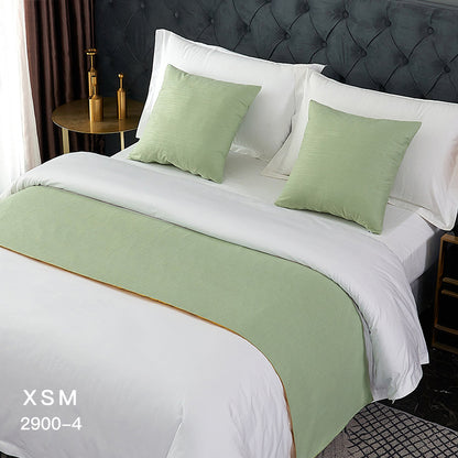A hotel bedside towel decoration