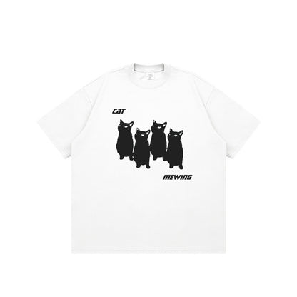 A short-sleeved printed T-shirt