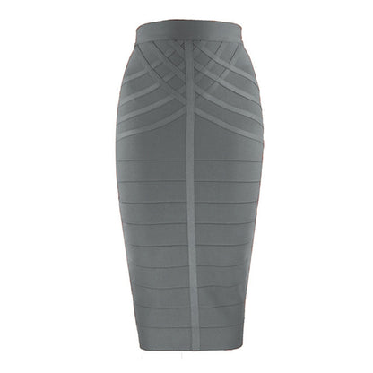A European and American new model with characteristic stripes, sexy mid-skirt temperament, slim fit, high waist, hip wrap