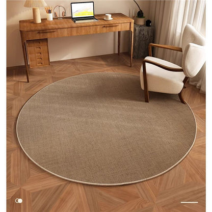 A round carpet floor mat
