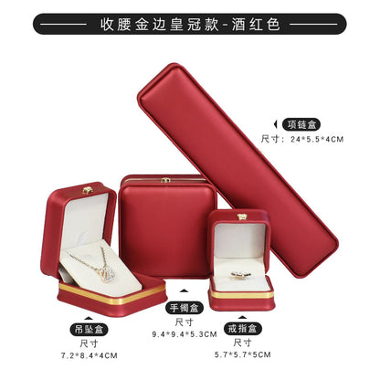 A leather jewelry box custom bronzing LOGO