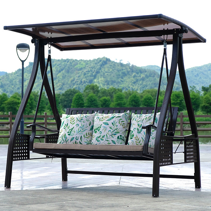 A outdoor swing rocking chair