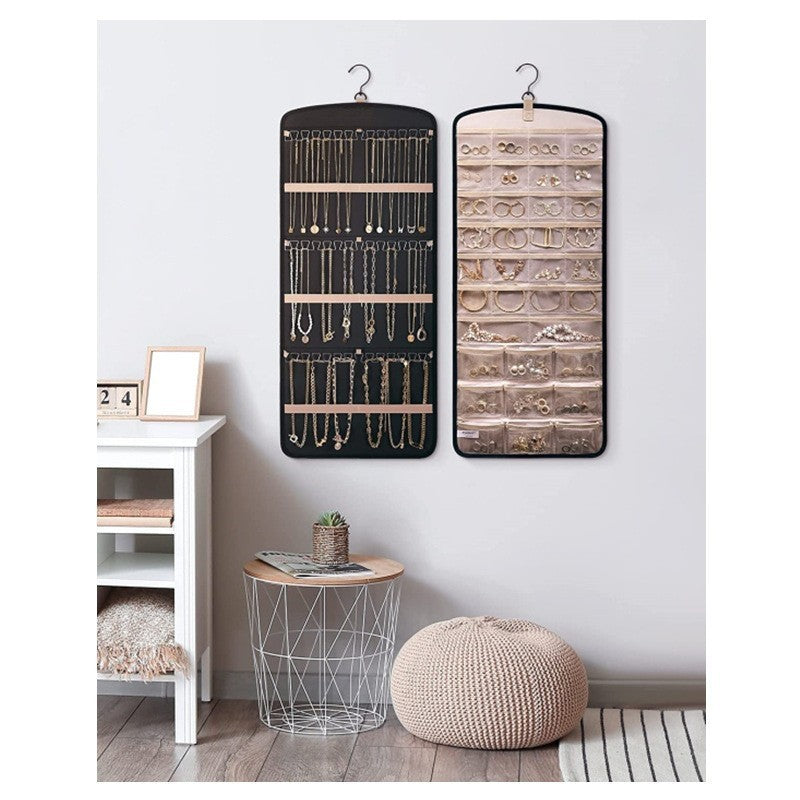 A Spot new U-shaped jewelry bag hanging jewelry storage roll with hook metal hook double-sided jewelry clip