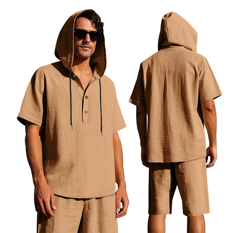 A Hooded Short Sleeve Suit