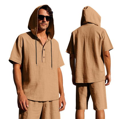 A Hooded Short Sleeve Suit