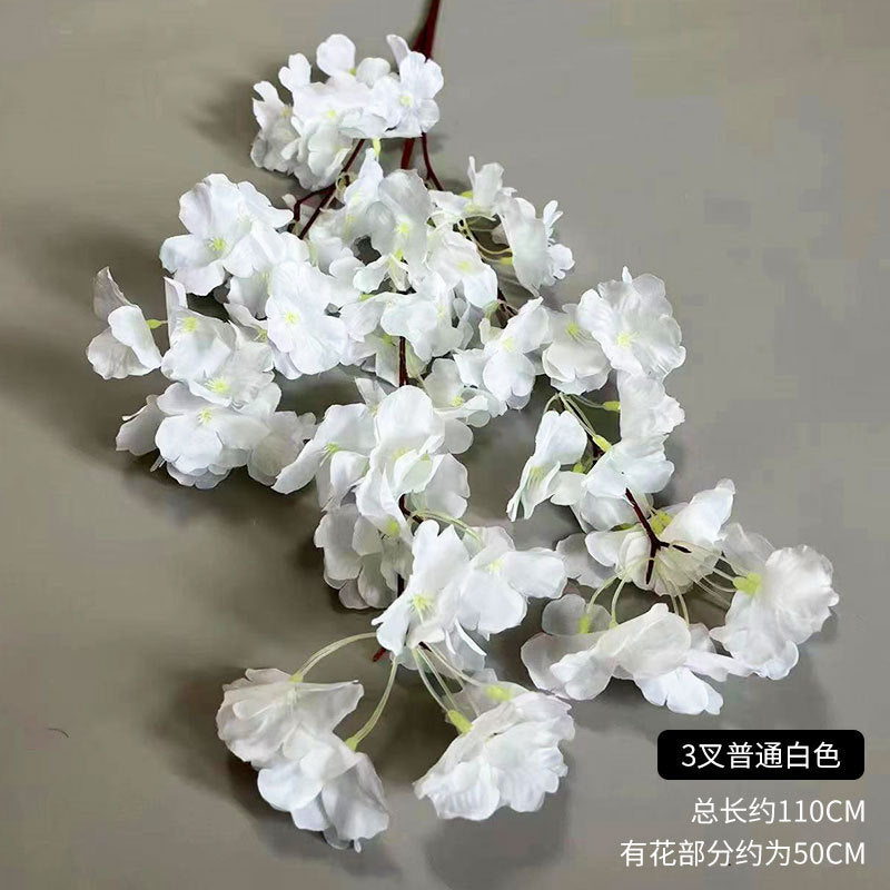 A simulated cherry blossom branch cherry blossom tree plastic wedding decoration peach blossom pear blossom indoor living room ceiling simulated flower fake flower