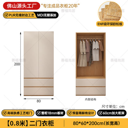 A The solid wood wardrobe with OSB board ENF grade melamine paint finish
