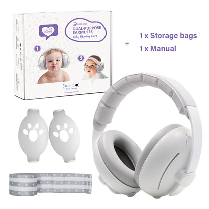 A Baby earmuffs Mini head-mounted anti-noise sleeping children's outdoor airplane anti-noise earmuffs