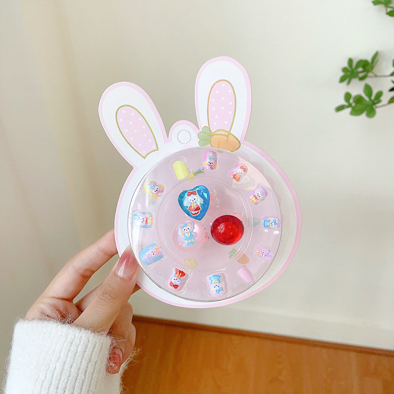 A  little girl cartoon jewelry girl baby gift toy nail patch - Mixbatch