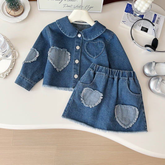 A children's denim suit