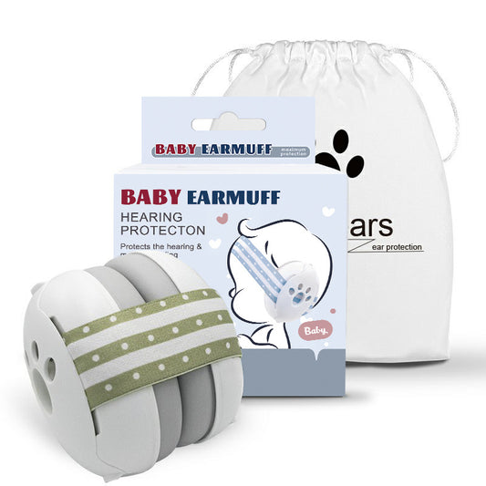 A Baby protection Anti-noise earmuffs Children's sleep soundproof earphones Children's protective earmuffs Head wearing webbing model