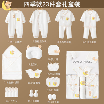 A3 Baby Clothes Newborn Gift Box Class A Pure Cotton Set Full Moon Newborn Baby Gifts High-end Infant and Toddler Products - Mixbatch