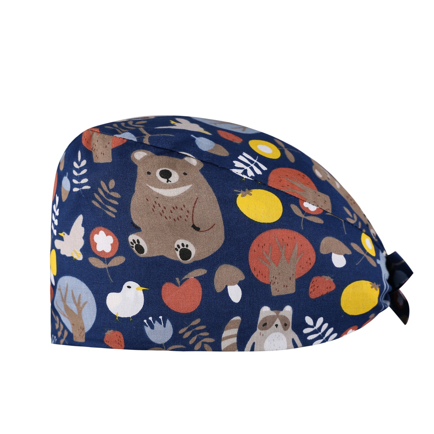 A Surgical cap Printed cap Pure cotton female nurse Baotou Fluffy cap Adjustable Baotou cap Female confinement