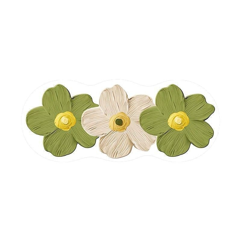 A flower floor mat