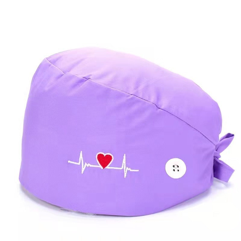 A Cross-border surgical cap Cotton solid color nurse operating room cap Sweat-absorbing and windproof confinement cap Dental dentist cap