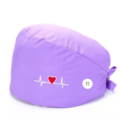 A Cross-border surgical cap Cotton solid color nurse operating room cap Sweat-absorbing and windproof confinement cap Dental dentist cap