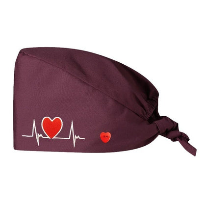 A Cross-border surgical cap Cotton solid color nurse operating room cap Sweat-absorbing and windproof confinement cap Dental dentist cap