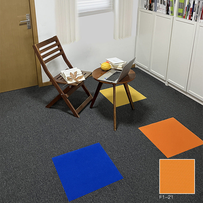 A Office  Building Meeting Room Fire Resistant Dirt Resistant Flame Retardant Environmental Protection Grey Striped Square Splicing B1 Fire Carpet