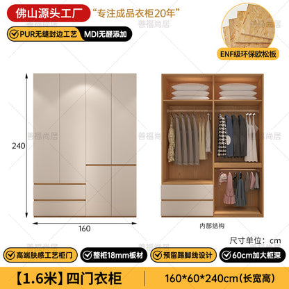 A The solid wood wardrobe with OSB board ENF grade melamine paint finish