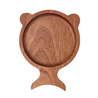 طبق تذوق من خشب السنط، ثلاثة أقسام، طبق تذوق على شكل ذيل سمكة 