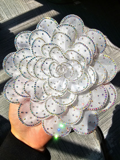 A new 14cm flower rhinestone patch creative clothing brooch decorative flower set with diamond flower clothing accessories - Mixbatch