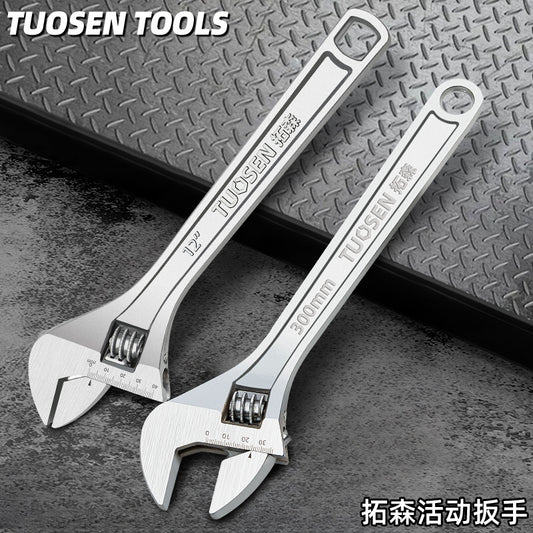 A tool manual movable wrench 12 inch large opening live wrench 15 inch multi-function active wrench