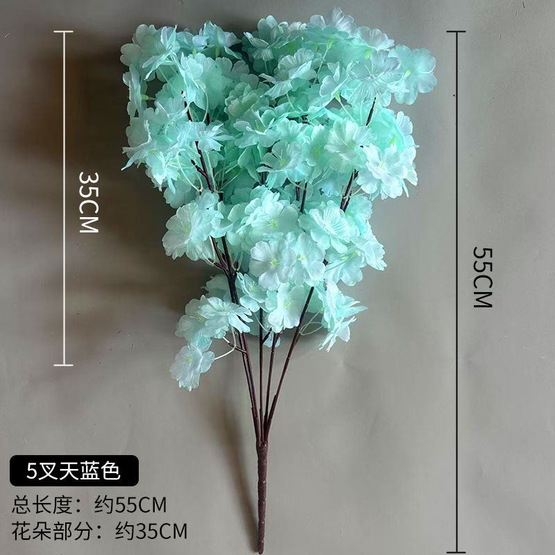 A simulated cherry blossom branch cherry blossom tree plastic wedding decoration peach blossom pear blossom indoor living room ceiling simulated flower fake flower