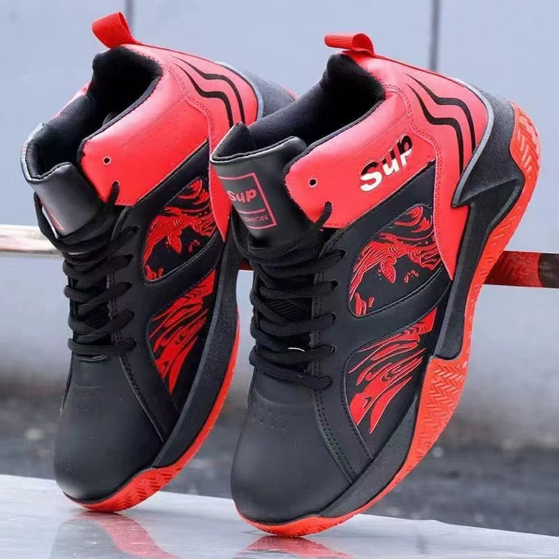 A high-top sneaker