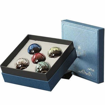 A ceramic teacup set