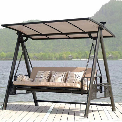 A outdoor swing rocking chair