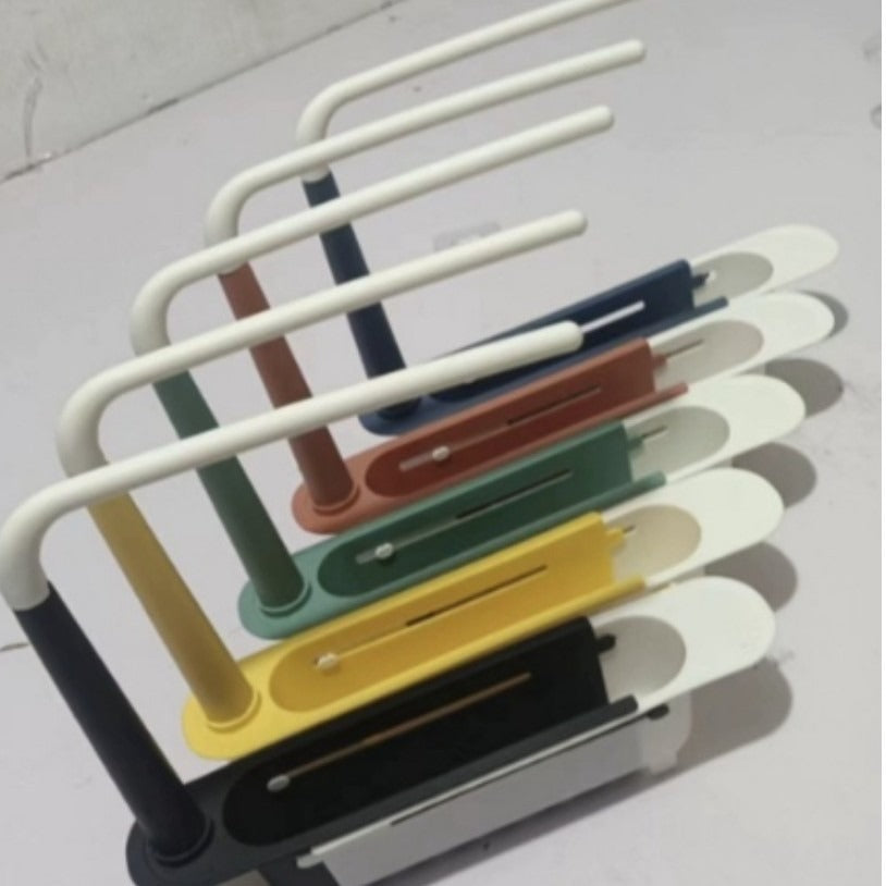 A sink drain basket storage rack