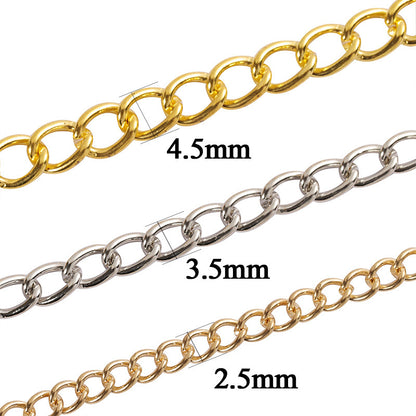 A DIY jewelry accessories, encrypted iron chain, necklace jewelry chain, hairpin tail chain, hair accessories fringed chain connecting chain