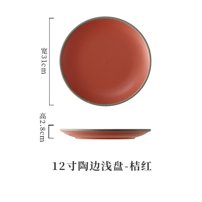 A Western food plate ceramic tableware