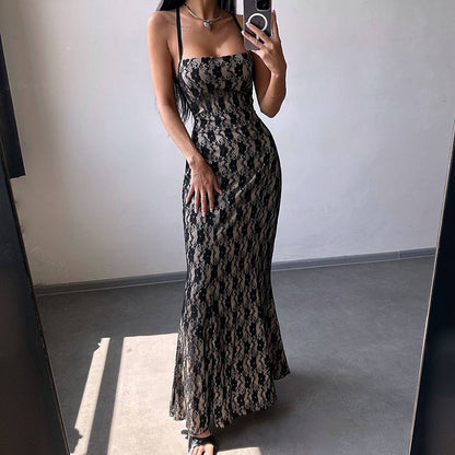 A Lace Camisole Maxi Dress